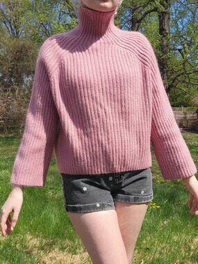 ❝ Gaomo pink high turtleneck sweater 🎀 ❞
